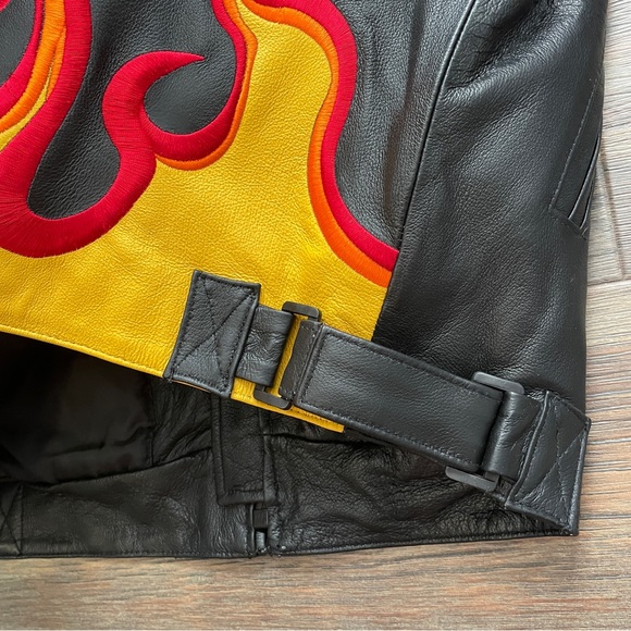 Men’s Leather Racing Motorcycle Jacket, Large/XL, Great Con., Beau Rivage Biloxi - Picture 10 of 13